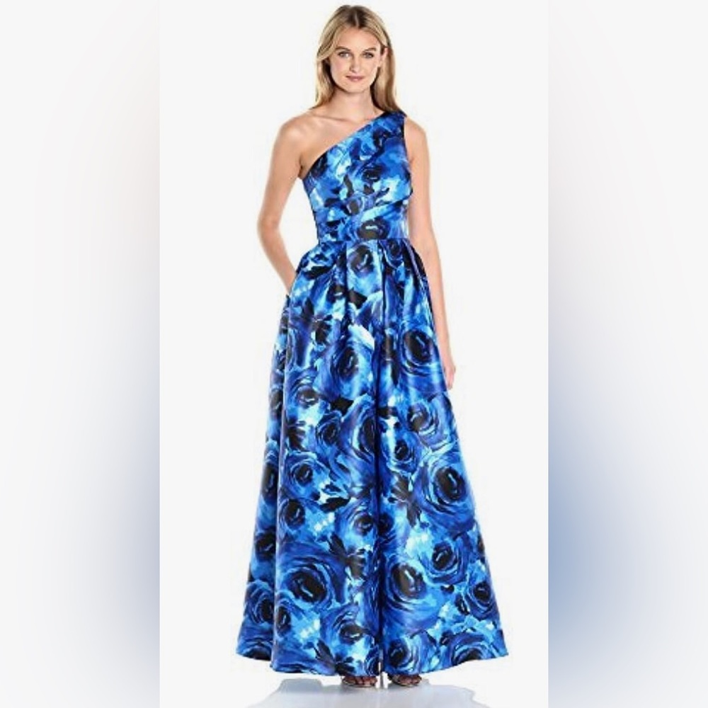 carmen marc valvo infusion one shoulder dress Amazon.com: Carmen Marc Valvo Infusion Women's Cocktail Dress, French Blue, 14 : Clothing, Shoes & Jewelry